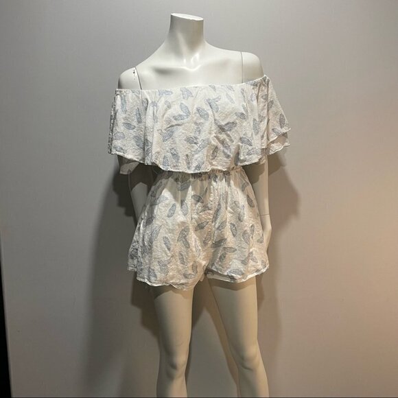 STUDIO • linen feather print romper - Picture 3 of 7